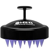 HEETA Hair Shampoo Brush, Scalp Care Hair Brush with Soft Silicone Scalp Massager (Black)