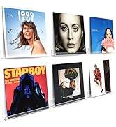 Laurensory Vinyl Record Shelf Wall Mount, 12 inch Clear Acrylic Album Record Holder Display, Floa...
