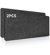 2 PCS Large Felt Desk mat, 40''x16'' with Non-Slip Full Desk Mouse Pad,Office Computer Desk for K...