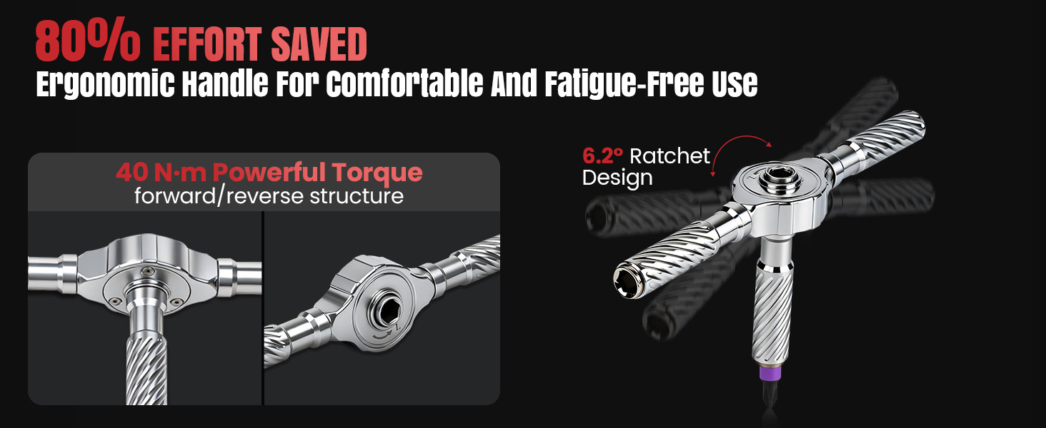 Ratchet Screwdriver Set, magnetic Screwdriver sets, S2 Steel Bits, DIY Combination Flexible Shaft