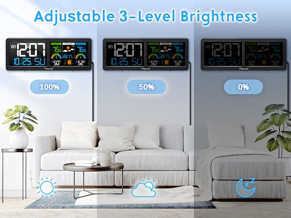 weather station with backlit