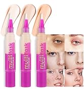 3Pcs Pro Concealer Stick Pen Pencil under Eye Bags Color Corrector Liquid Makeup for Dark Circles...