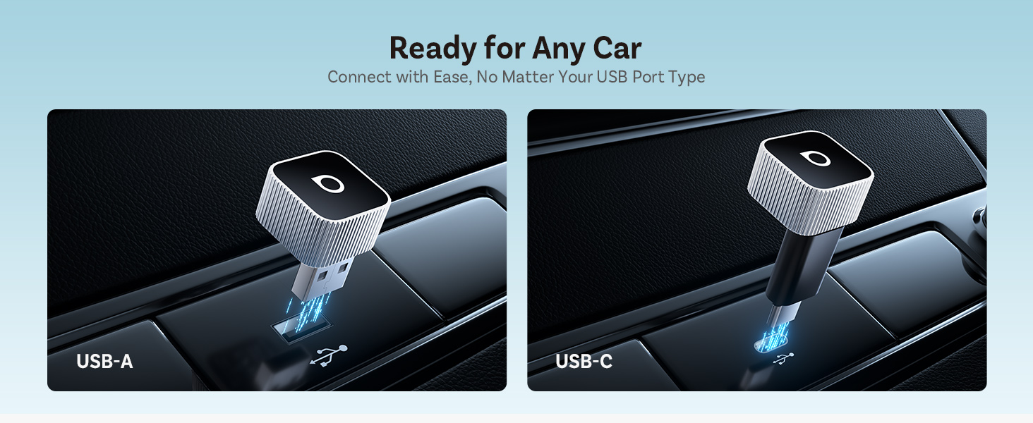 2026 Upgrade Ottocast Mini Cube, 2-in-1 Wireless CarPlay &amp;amp; Android Auto Adapter