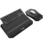 3-in-1 Ergonomic Keyboard Stand with Wrist Rest &amp; Mouse Pad Set, Comfy Keyboard Riser Holder Soft...