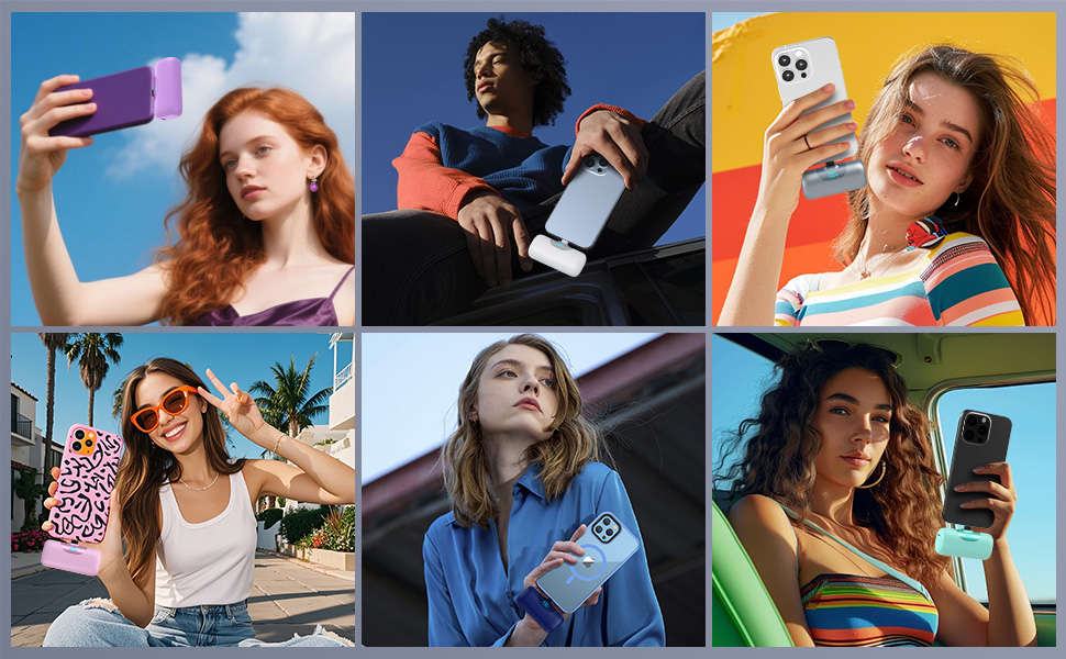 Pocket Size Power Bank,Mini Battery Pack Travel Essential Phone Battery Pack for iPhone 14/13/12