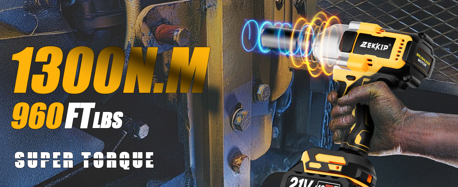 958Ft-lbs (1300N.m) Torque