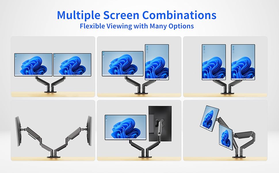 dual monitor arm