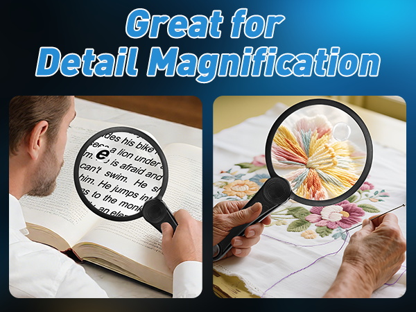 square magnifying glass puzzle magnifying glass with light portable magnifying glass with light 45X