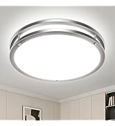 libtit 13-Inch Flush Mount Ceiling Lights, Dimmable 3000K-6500K Adjustable LED Ceiling Light, 24W...