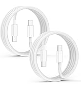 USB C to USB C Charging Cable for iPad- 2Pack 6FT(60W/3.1A) Type C Fast Charging Cord for iPhone ...