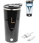 daasigwaa Rechargeable Self Stirring Mug - Magnetic Electric Auto Mixing Stainless Steel Cup for ...