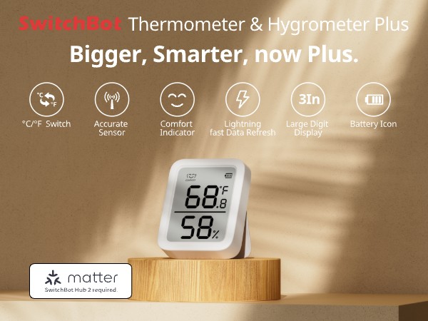 SwitchBot Thermometer &amp; Hygrometer Plus