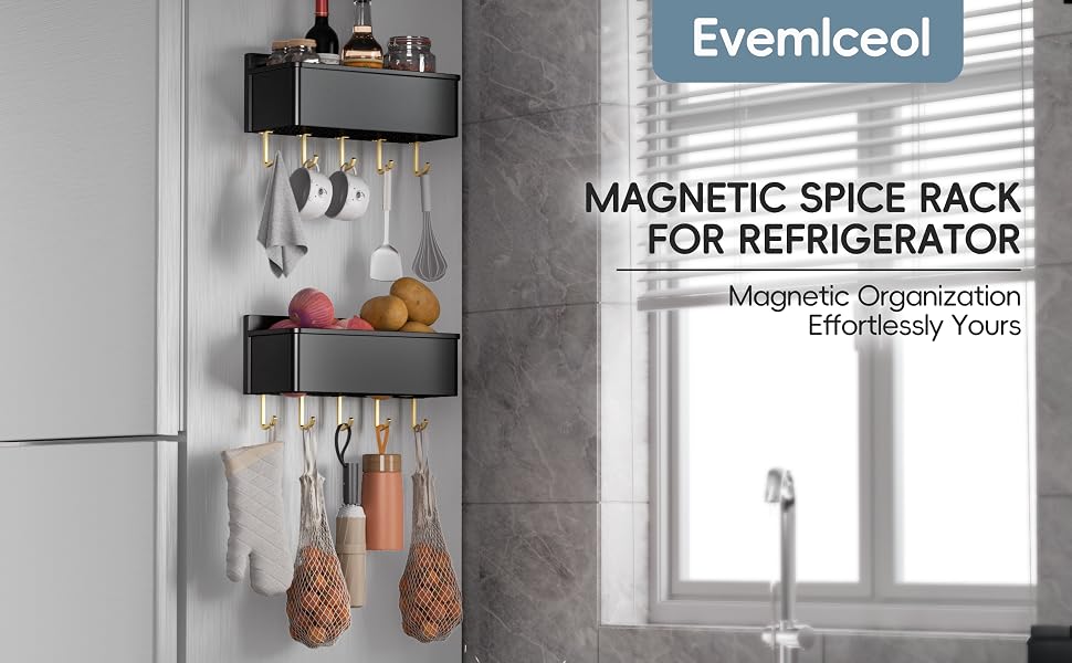 magnetic spice rack for refrigerator