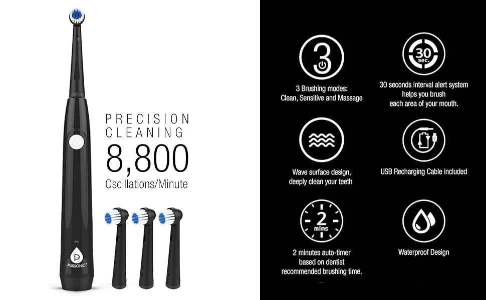 spin toothbrush electric toothbrush battery powered