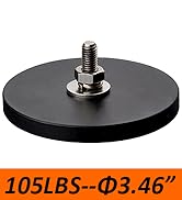 MUTUACTOR 105lb Neodymium Rubber Coated Magnets,Non-Scratch Rubber Rare Earth Magnets with M8 Mal...