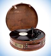 Vintage Wooden Turntable with Bluetooth