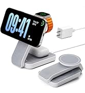 Eazpower 3 in 1 Foldable Wireless Travel Charging Station for MagSafe, Nightstand Magnetic Charge...