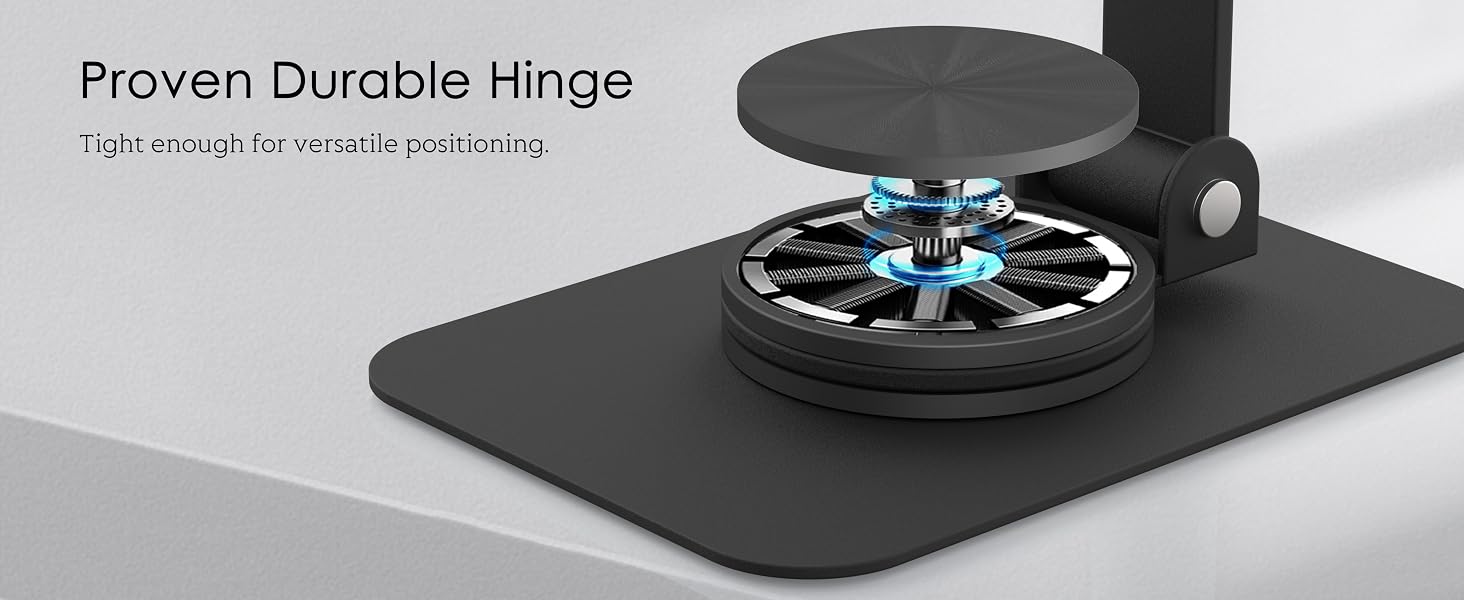 Proven Durable Hinges Tight enough for multiple positioning
