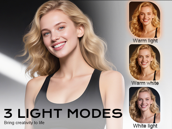 content creator essentials tripod attachment light circle warm light