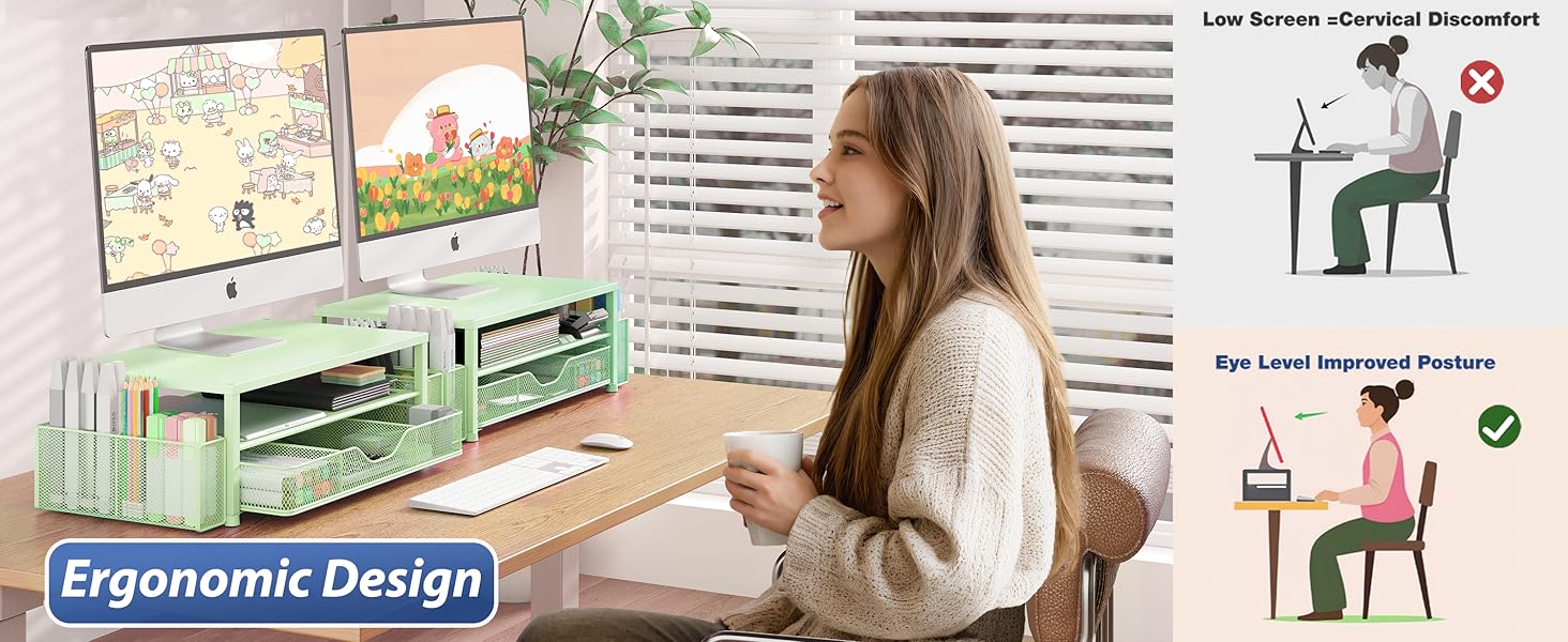 monitor stand for desk organizers and accessories computer stand riser office organization desktop 