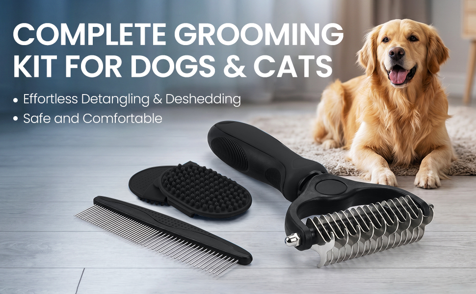 Grooming kit for dogs and cats