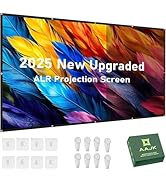 AAJK ALR Projector Screen, 4K Movie Projector Screen 16:9 HD Foldable Anti-Crease Portable Projec...