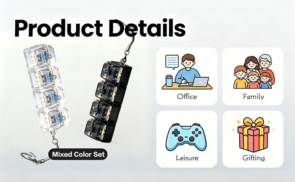 Keyboard-Fidget-Toy-Core-Keywords-Clicker-LightUp-Keychain-Click
