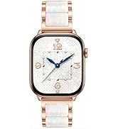 V.R.HOPE Apple Watch Band for Women 38mm 40mm 41mm 42mm Fashion Rose Gold Stainless Steel Metal S...