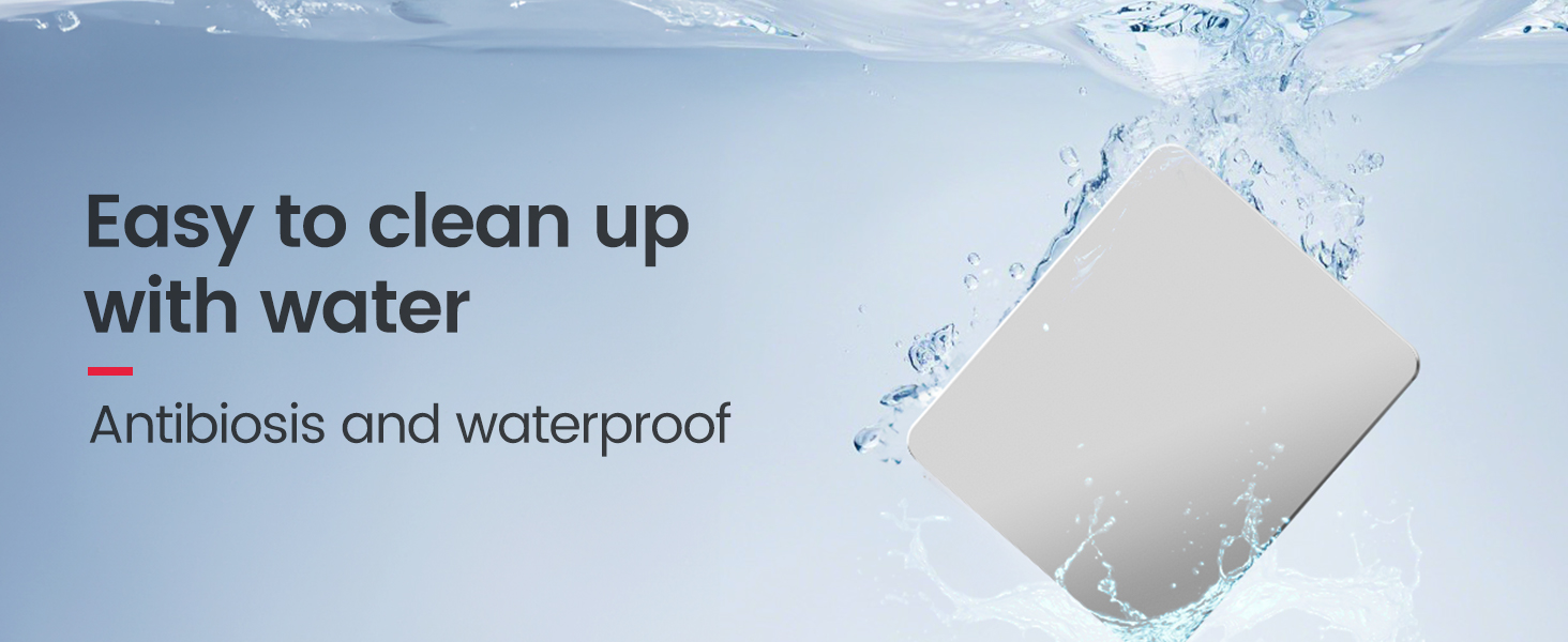 metal mouse pad is easy to clean with water