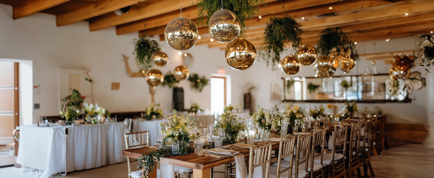 Disco Ball Set Champagne Gold