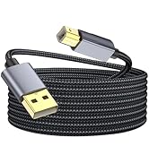 Danfetsoy USB 2.0 to USB B Printer Cable 30ft, Type B to Type A Connector Male to Male for MacBoo...