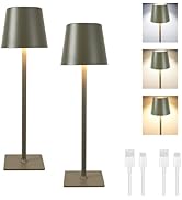 MIOBLUE 2 Pack Cordless Table Lamp,Portable LED Desk Lamp, 5200mAh Battery Operated, 3 Color Dimm...