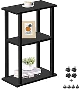 TUTOTAK Small Side Table, Narrow End Table, Bedside Table, Couch Side Table with Wheels for Livin...