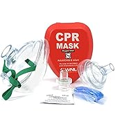 WNL Products CPR Rescue Mask, Adult/Child &amp; Infant Pocket Resuscitator, Hard Case Kit with Belt Clip