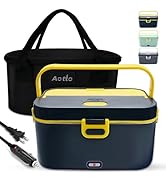 Aotto Electric Lunch Box for Adults 90W Fast Heating Heated Lunch Box - 12V/24V/110V 2L Portable ...