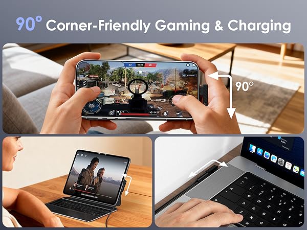 usb c to usb c adapter magnetic right angle