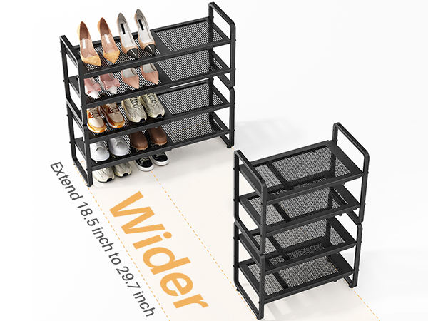 Expandable shoe rack