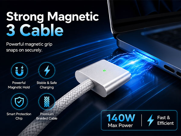 strong magnetic 3 cable