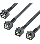 10Gtek SFF-8643 to SFF-8643 12G Internal Mini SAS HD Cable, with Sideband, for NVMe Backplane/RAI...