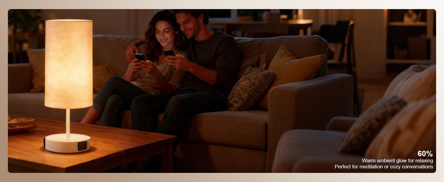 60% Relax Mode as living room sofa lamp