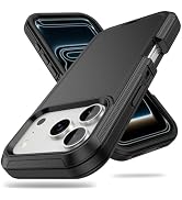 ACAGET for iPhone 17 Pro Case Rugged Heavy Duty Matte Protective Phone Cases with Port Anti Dust ...