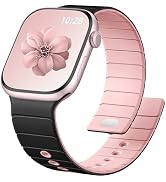 Charlam Silicone Magnetic Band Compatible with Apple Watch Bands for Women 40mm 38mm 41mm 42mm 44...