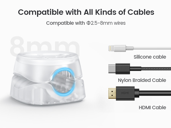 8mm wide compatibility cable holder organizer clips cord management