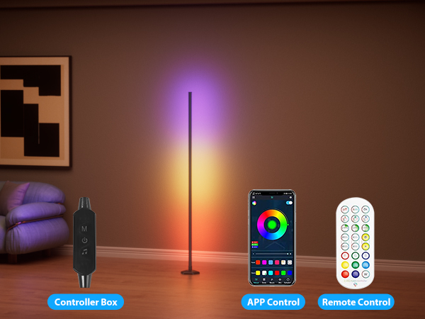 RGB LED Corner Lamp with Remote Control