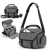 RAINSMORE Camera Bag, DSLR/SLR/Mirrorless Camera Sling Bag for Photographers Waterproof Small Cam...