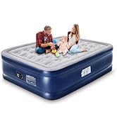 TANSTRIDER Full Air Mattress with Built in Pump,18" Raised Blow up Air Bed,3 Mins Quick Self-Infl...