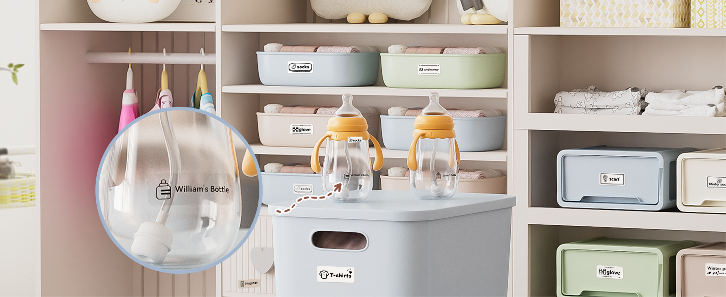 NIIMBOT D110 Upgraded Version Mini Label Maker Machine with Tape