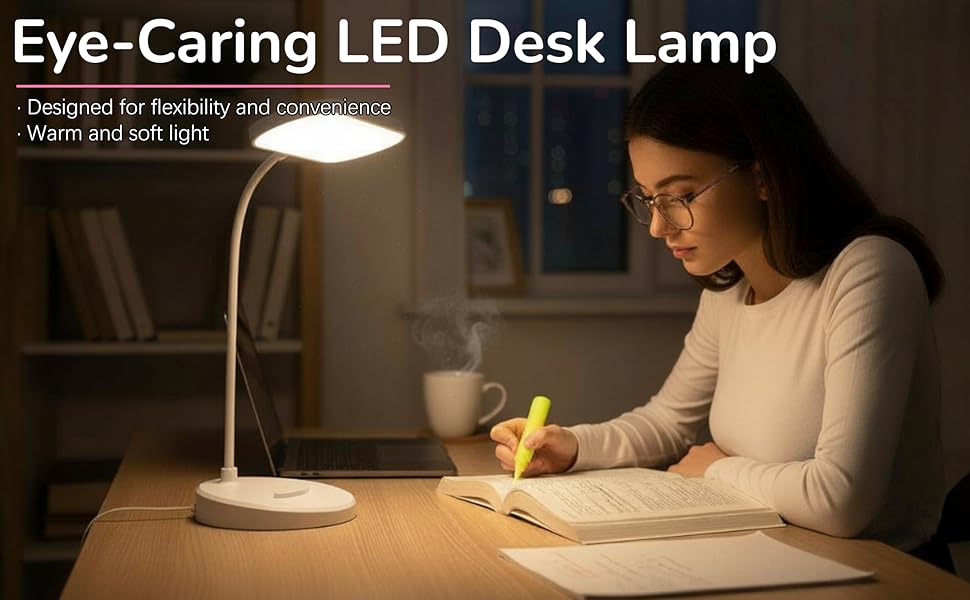 College students are using this desk lamp to study.