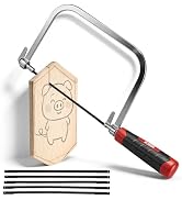 KATA 6.5" Coping Saw, Precision Woodworking &amp; Craft Hand Saw with 6 Blades | TPR Grip, 6PC Replac...