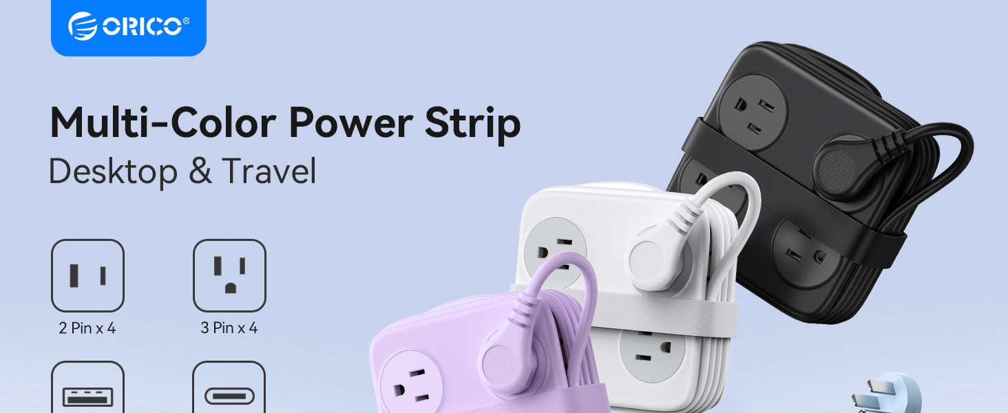 power strip travel power strip flat plug power strip power strip with usb ports